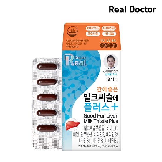 [리얼닥터]간에 좋은 밀크씨슬에 플러스 6개월분(1000mg x 30캡슐 x 6박스)