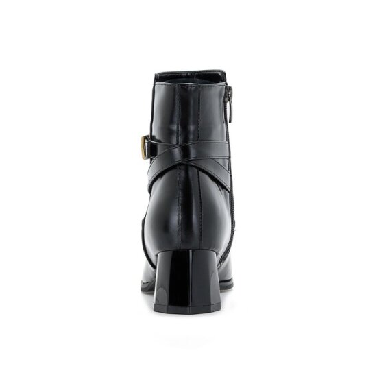 [포멜카멜레] 버클스트랩 블랙 앵클부츠 5CM (FHW1F1SA006Z1)