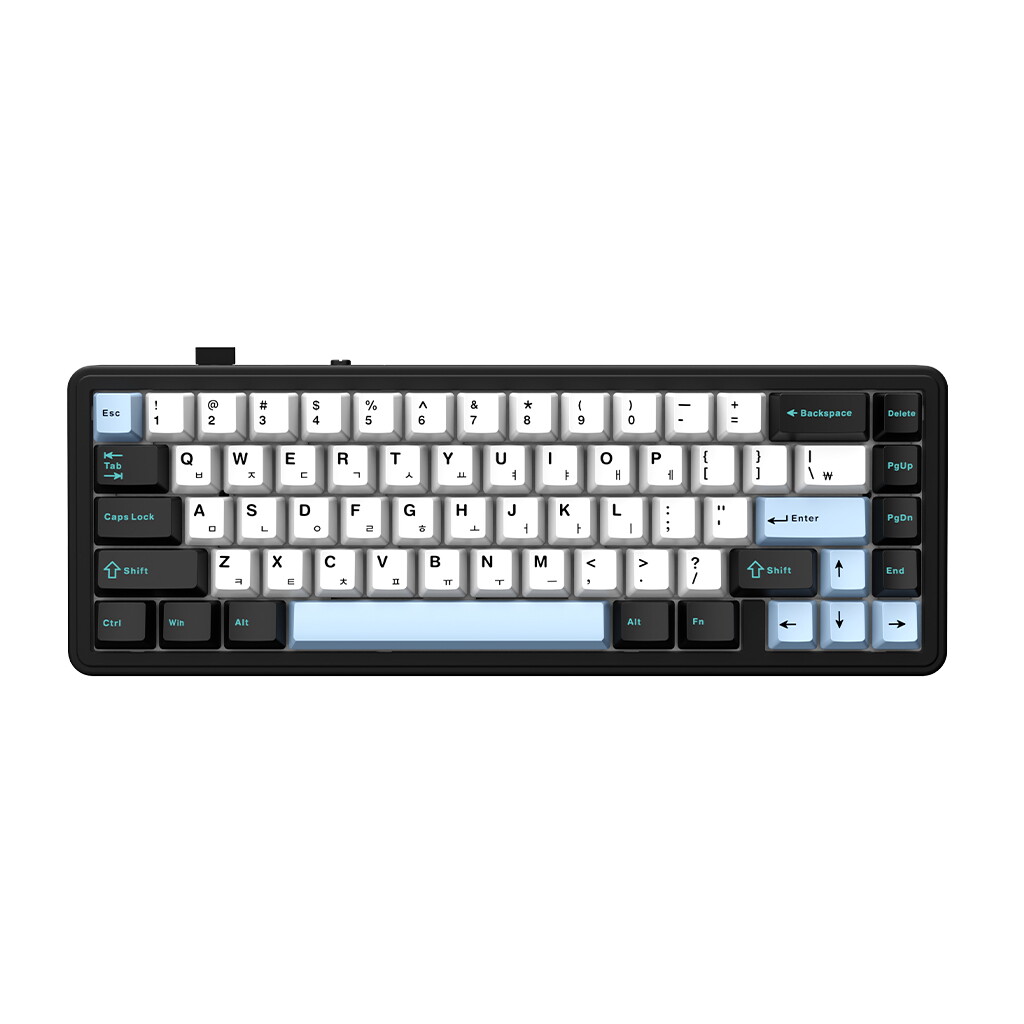 아우라 AULA F65 유무선 독거미 한글 기계식 키보드 펀키스 국내 정품 스카이 블랙, 경해축