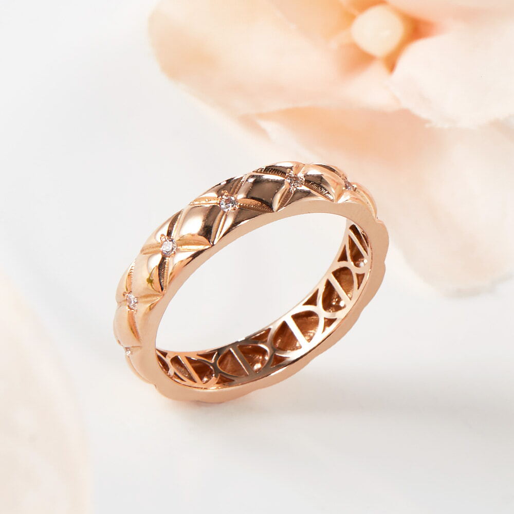 비앤비골드 [비앤비골드] 18K 볼륨 다이아 쿠션컷 큐빅 반지 PNR41393