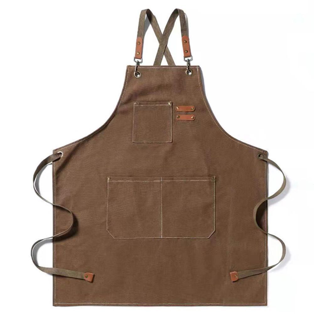 오너클랜 5컬러 면 캔버스 포켓 앞치마 원예 공방 카페 J5005