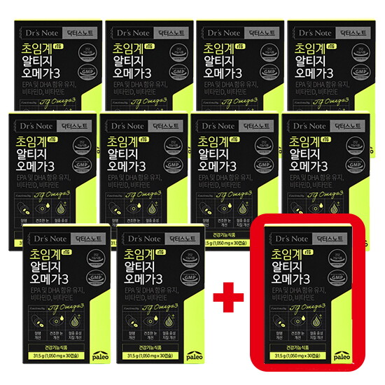 [팔레오]♥ 팔레오 초임계 rTG 알티지 오메가3 11개월분 (1,050 mg x 30캡슐 x 11박스)