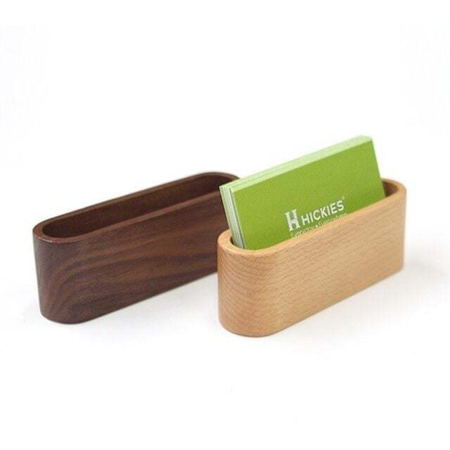 오너클랜 명함꽂이 명함케이스 우드 전시회 카드홀더 사무실