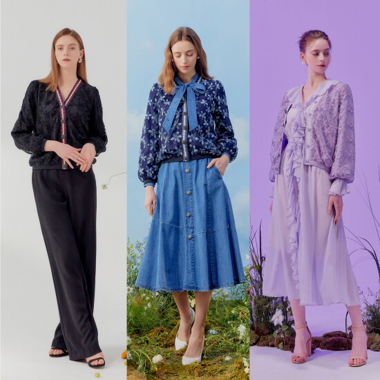 [안나수이]안나수이(ANNA SUI) 판타지아 레이스 플라워 가디건 자켓