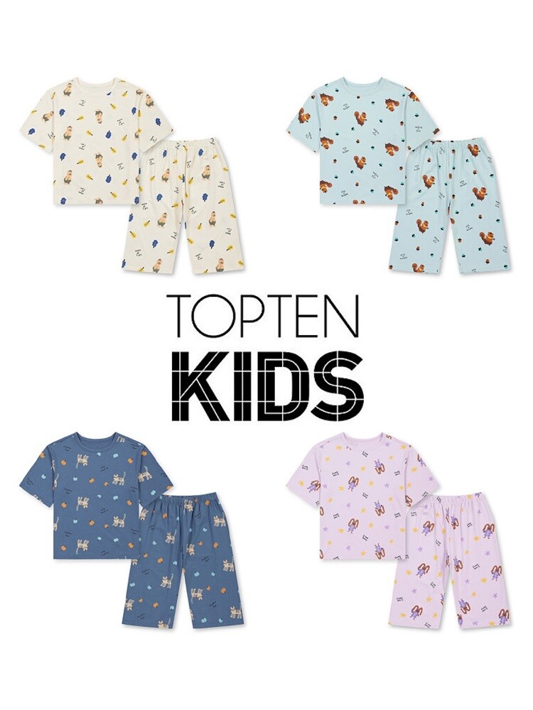 탑텐키즈 (택가29900원) MKG5UI3901 공용) 소프트모달 7부 셋업 (차윤아트)