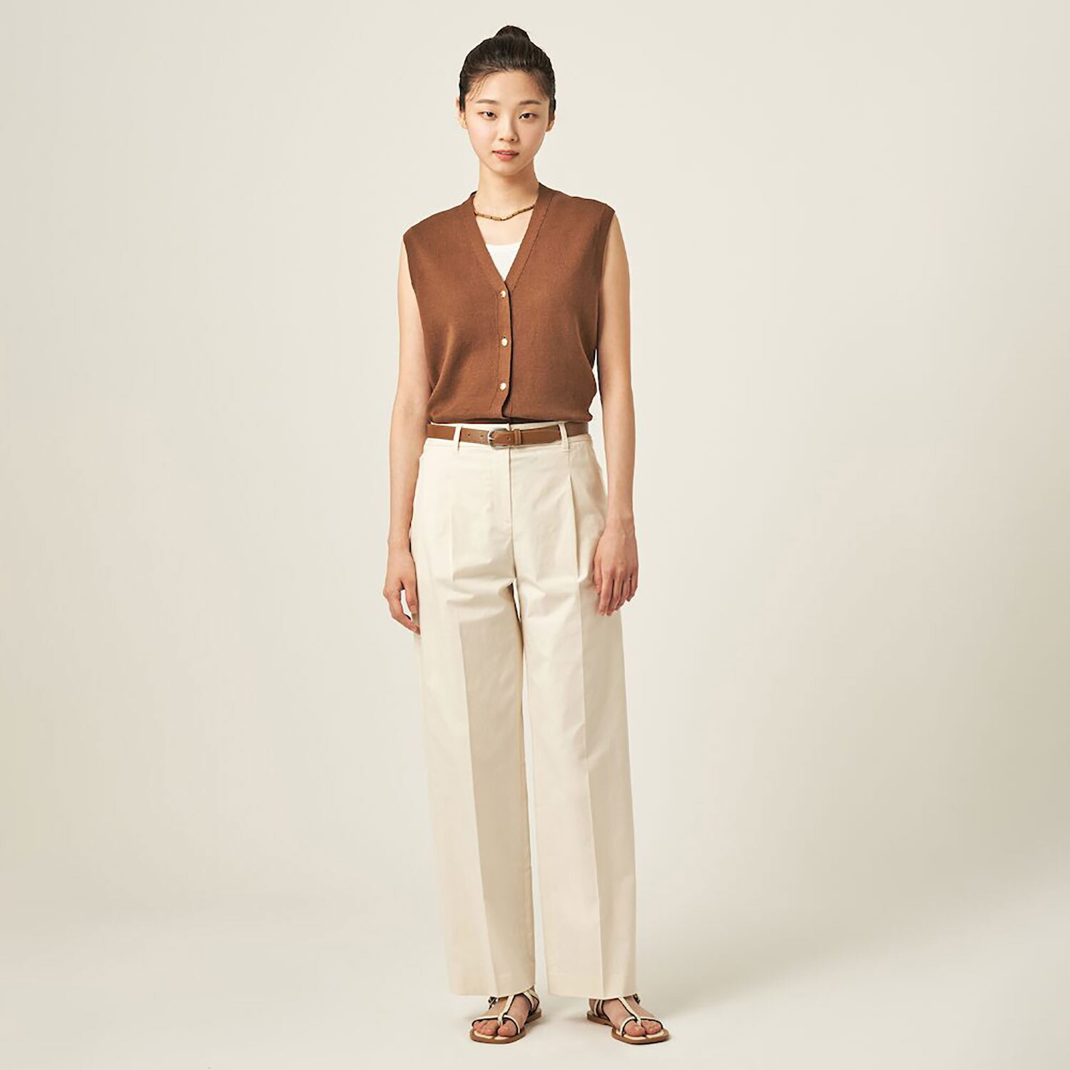 빈폴레이디스(상반기) 스트레이트 치노 팬츠  아이보리 BF5821C210