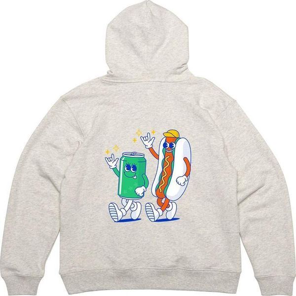 주식회사 셀러허브_레이틀리 셀러허브(하프클럽) [하프클럽/셀러허브_여성트랜드패션]뒷면 핫도그 탄산음료 커플 그림 프린팅