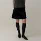 [블랭크공삼][블랭크03] double face satin mini skirt (black)