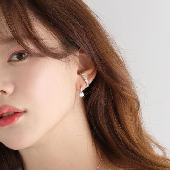 [프리스카제이] 14K 다이아몬드처럼 컷팅 원터치 귀걸이