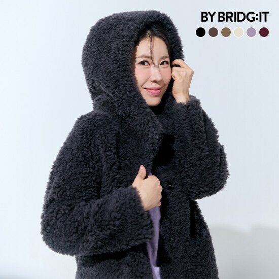 [바이브리짓] (런칭가 169,000원) 26FW 컬링 호주산 양모100 후드 코트
