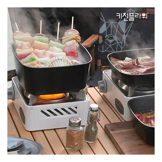 키친플라워 IH 큐브팟 사각냄비5종set+보관파우치