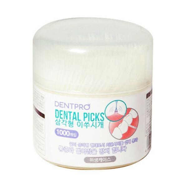 KIWORKS 아트박스 아트박스/덴트프로 덴트프로 삼각형 이쑤시개1000p 케이스 치간칫솔 1421