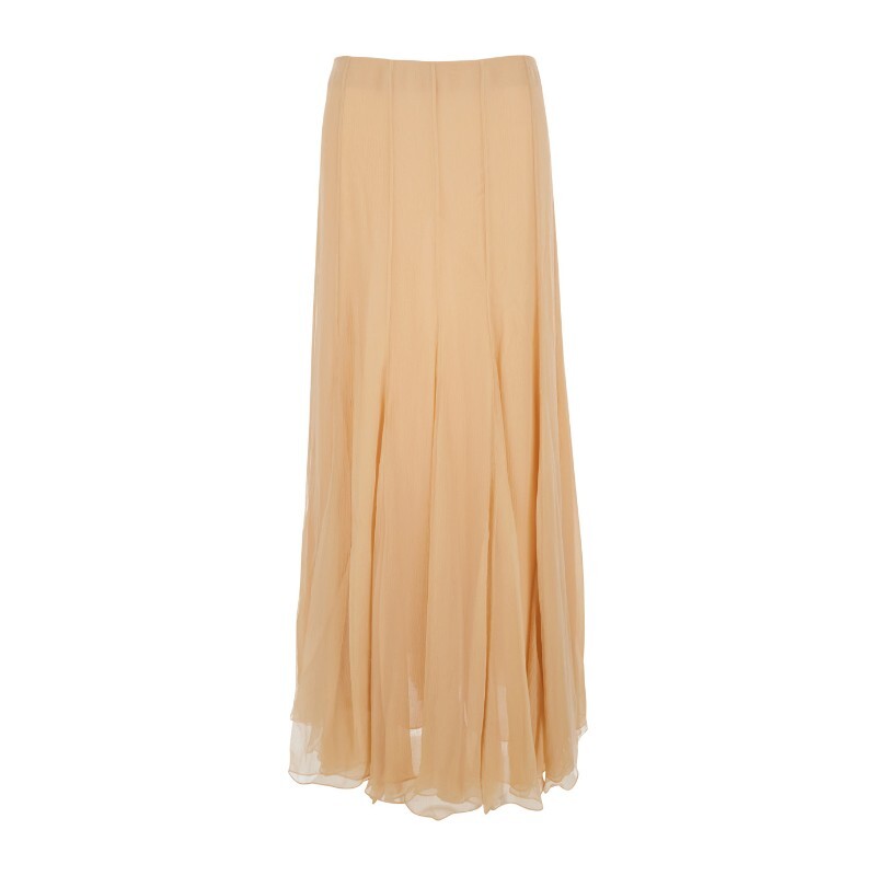 끌로에 끌로에 플로우 플리츠 하이웨이스트 실크 스커트 CH25WJU20 0016H6