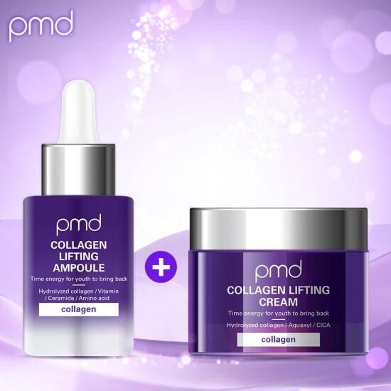 [PMD][리프팅패키지]PMD 콜라겐 리프팅 리프팅 앰플 30ml+콜라겐 리프팅 크림 50ml