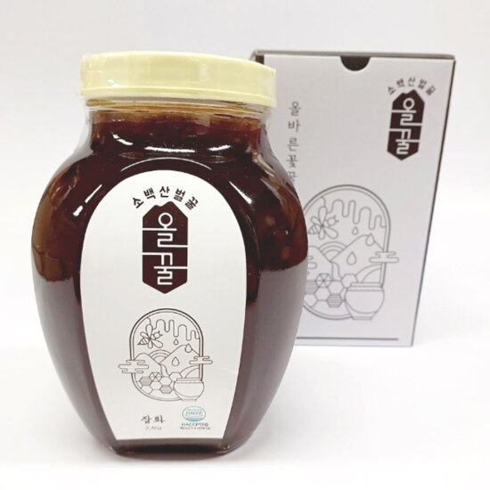 [알뜰총각][알뜰총각][2.4kg] 영주 산지직송 소백산올꿀 100% 천연 야생화(잡화)벌꿀 2.4kg