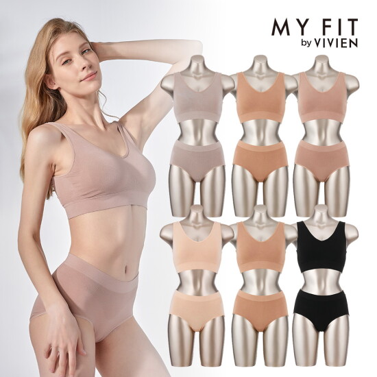 [비비안 마이핏]MY FIT 심리스 텐셀 브라팬티 3세트