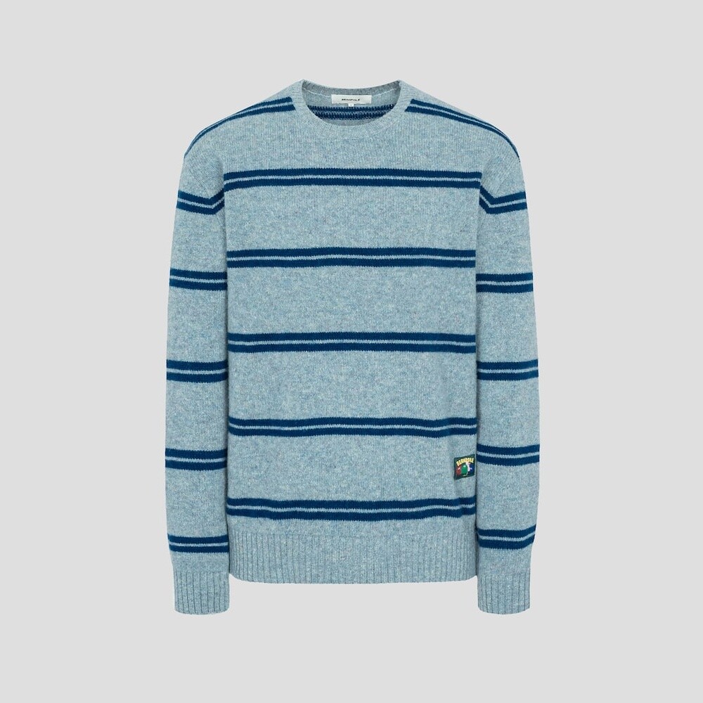 상세참조 빈폴(AVE) 푸즈예티 스트라이프 니트 - 스카이 블루 BC5X51C61Q