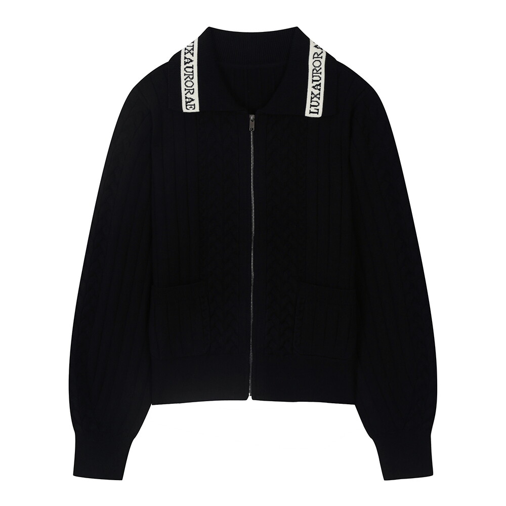 베스띠벨리 케이빌패턴레터링집업가디건_BJCCX2965