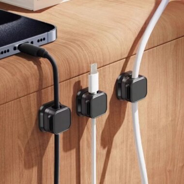 デスク電線整理マグネットケーブルホルダー充電器線固定クリップ