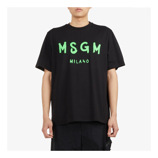 [MSGM] 남성 밀라노 로고 반팔티 블랙 MGM22MRTS352BK
