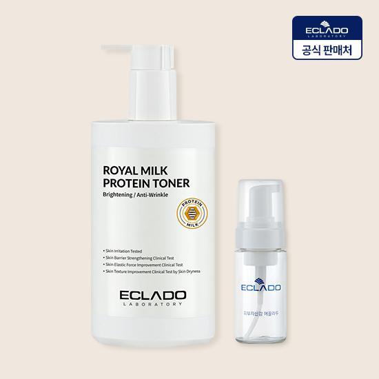 [에끌라두][에끌라두] 로얄 밀크 프로틴 영양토너 500ml (토너전용 거품용기 증정)(정상가 75,000원)
