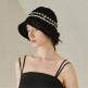 [누브][정상가 49000원][누브] Cotton Strap Bucket Hat - Black