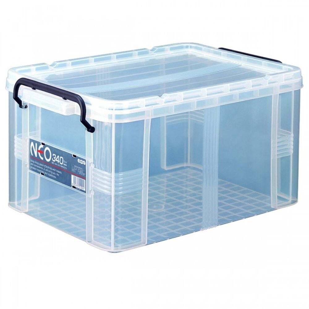 오너클랜 플라스틱 투명상자 리빙박스 옷보관함 네오박스340