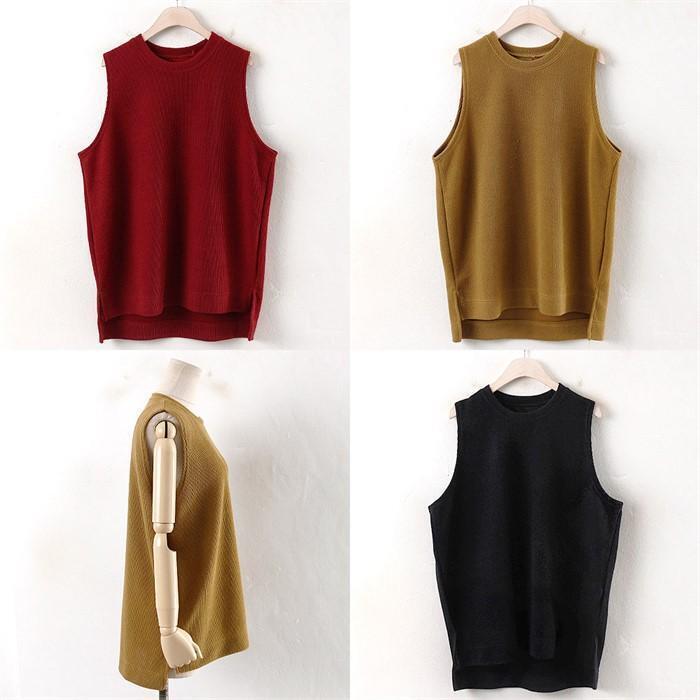 강물처럼 [강물처럼]위쉬몰 WW 심플코디라운드조끼(w113H101) 빅사이즈 (6486283A)