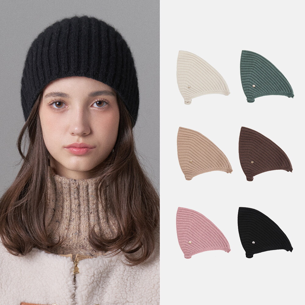 화이트샌즈(P) 여성 두건변형 니트 이어머프 알버타