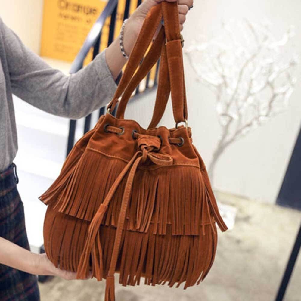 오너클랜 여자 버킷 크로스백 태슬 숄더백 데이트 나들이