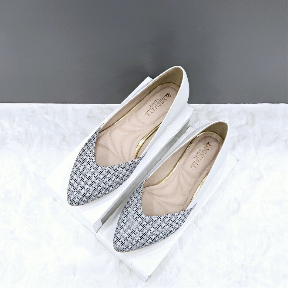 탠디 (패플) [탠디]여성 트위드 포인트 플랫 슈즈 12HF00DS06 W-718 3SD_JJ