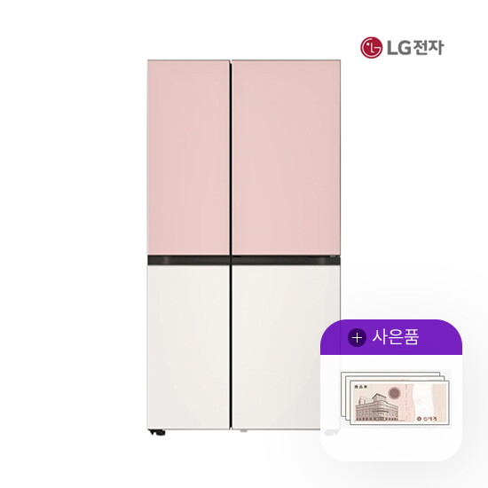 LG전자 [렌탈]LG전자 렌탈 LG 양문형냉장고 엘지 매직스페이스 832리터 핑크베이지 S834PB35 월59000원 5년약정/60개월 의무사용