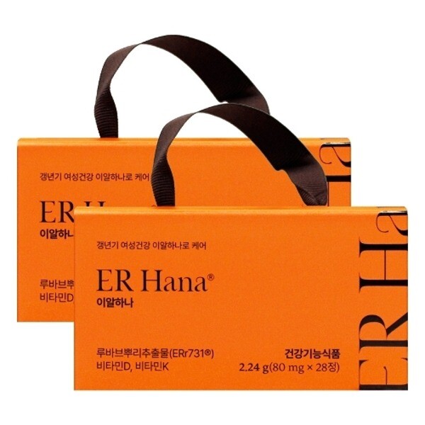 (주)한미양행/경기도 파주시 문산읍 통일로 1888번길 44-20 기타 (패플) [기타]갱년기엔 이알하나 80mgX28정X2개 / ERr731 갱년기 여성 영양제 루바브뿌리추출물 비타민D 비타민K_23638187_673596
