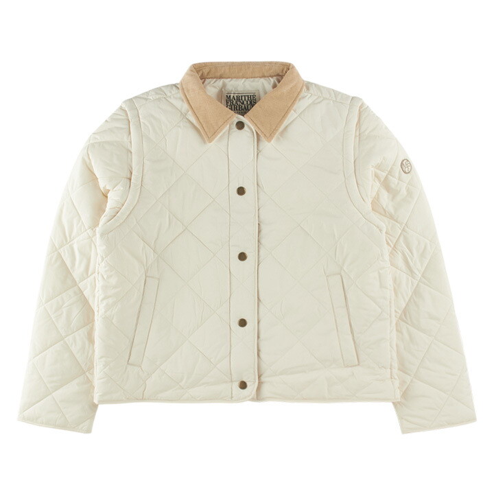 (주)레이어 마리떼 프랑소와 저버 마리떼 여성 탈부착 퀼팅 재킷 MFG45FJK101 IVR