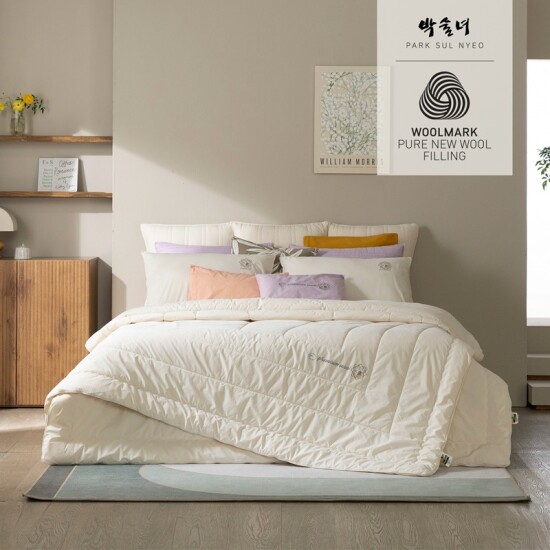 [박술녀][방송에서만 1+1][K]호주산 양모100 피그먼트 순면 이불2+순면 베개커버2