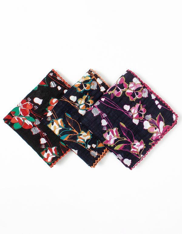 셀러허브쥬얼리 마리엔느 금강 초록 핀코트 레이스 면 손수건 스카프