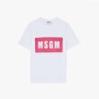 [MSGM] 여성 박스 로고 반팔티 화이트 MGM22FRTS304WH