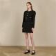 [누브][정상가 302000원][누브] Tweed Pearl Button Jacket Set Up - Black