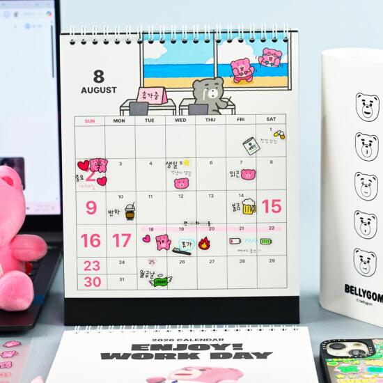 [벨리곰][공식] 벨리곰 2026년 캘린더_ENJOY! WORK DAY