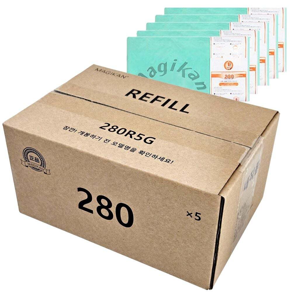 매직캔 지오벤처스 정품 매직캔 리필봉투(M280) 11m 5개입 휴지통 매직롤
