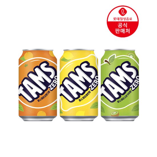 [탐스] 제로 3종(오렌지, 레몬, 사과키위) 355ml캔 24본 [본사직영]