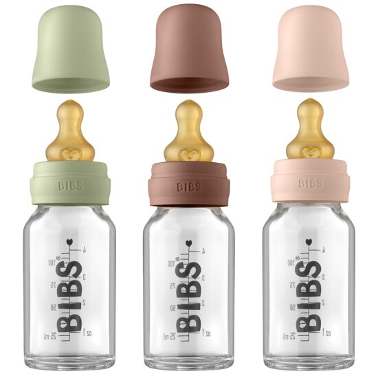 BIBS 빕스 천연고무 유리젖병 컴플리트 세트 110ml