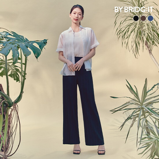[바이브리짓](런칭가 79,900원)(인견 블렌드) 플리츠 팬츠 3종