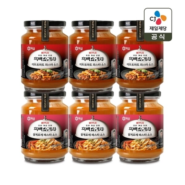 (주)더블유쇼핑 씨제이제일제당 [하프클럽/CJ제일제당]백설 파스타소스 미트토마토 430g x3개 꽃게로제 430g x3개