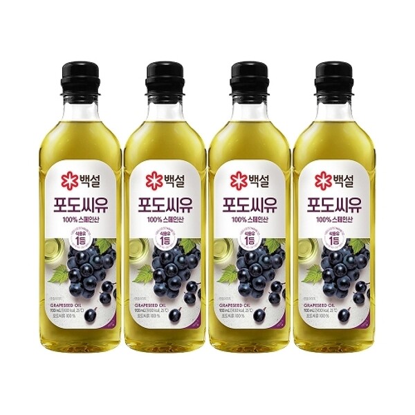 씨제이제일제당 [하프클럽/CJ제일제당]백설 포도씨유 900ml x4개