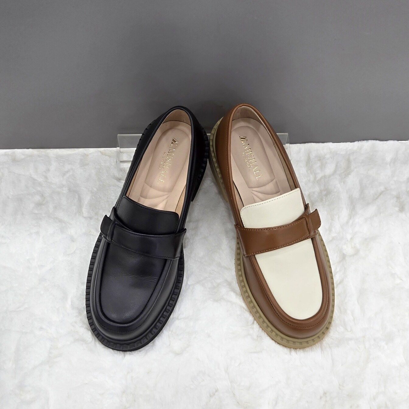 미셸 탠디 (패플) [탠디]여성 경량 블록 로퍼 X2HT42GD13 CAMEL BLACK 4DD JJ