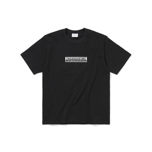 디스이즈네버댓 디스이즈네버댓 디스이즈네버댓 THISISNEVERTHAT TNT International Tee Black 4905846 TN251TTSST11BLK
