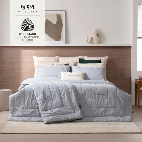 [박술녀][방송에서만 1+1][Q]호주산 양모100 피그먼트 순면 이불2+순면 베개커버2