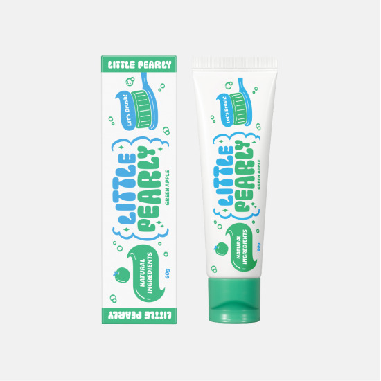 [리틀펄리][정상가 10,900원] 어린이 저불소 비건 치약 60g(청사과)