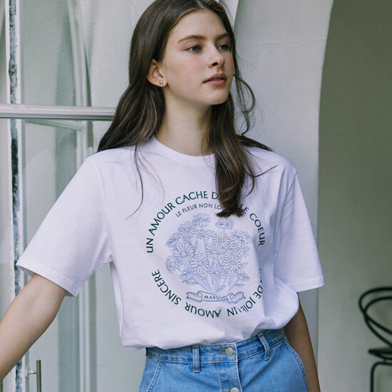 [논로컬]Marguerite Print T-shirt_2colors (N24HMTS001)